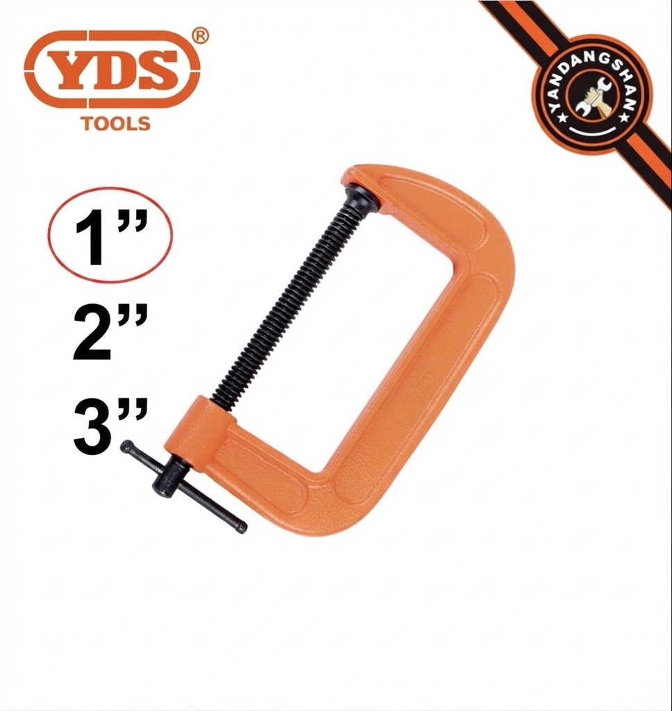 YDS C CLAMP ORANGE HEAVY DUTY 1" -CHINA