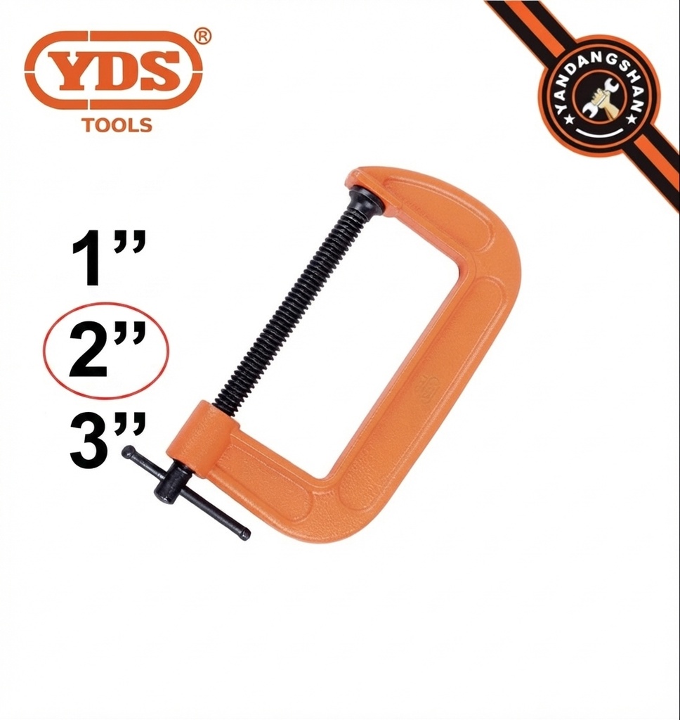 YDS C CLAMP ORANGE HEAVY DUTY 2" -CHINA
