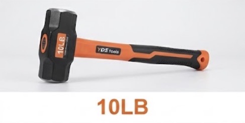 YDS SLEDGE  HAMMER WITH RUBBER HANDLE 10LB -CHINA