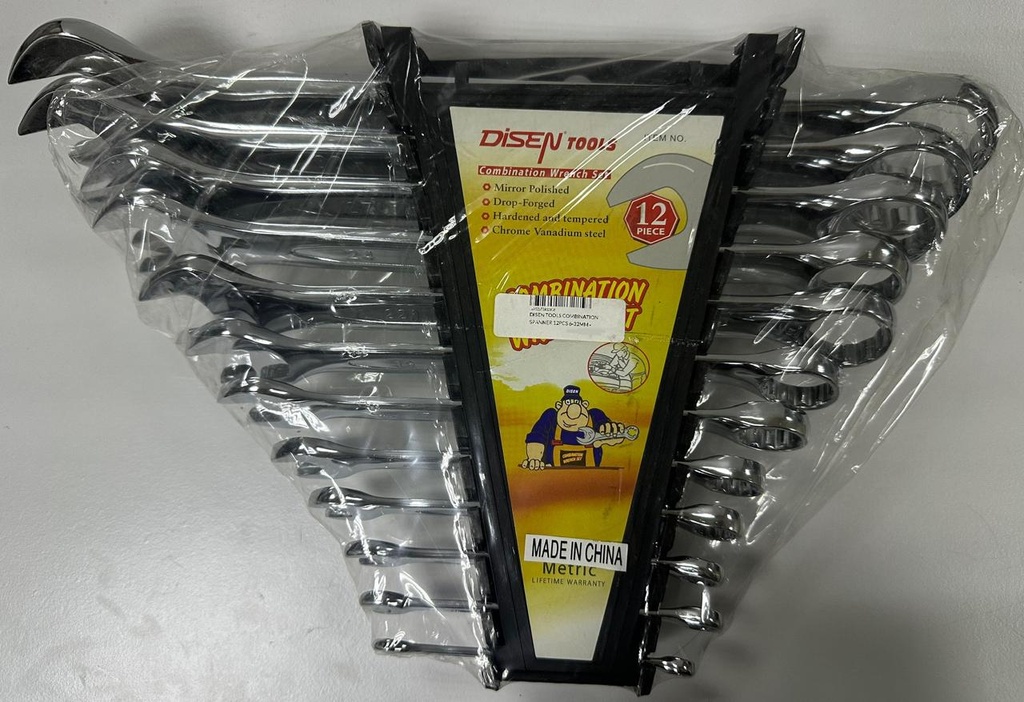DISEN TOOLS COMBINATION SPANNER 12PCS 6-32MM - CHIHNA