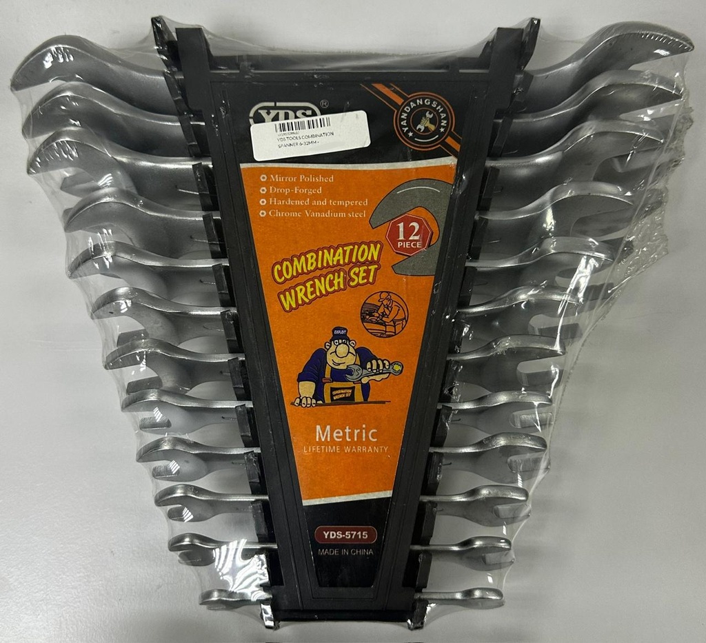 YDS  TOOLS COMBINATION SPANNER 12PC'S 6-32MM - CHIHNA/5715
