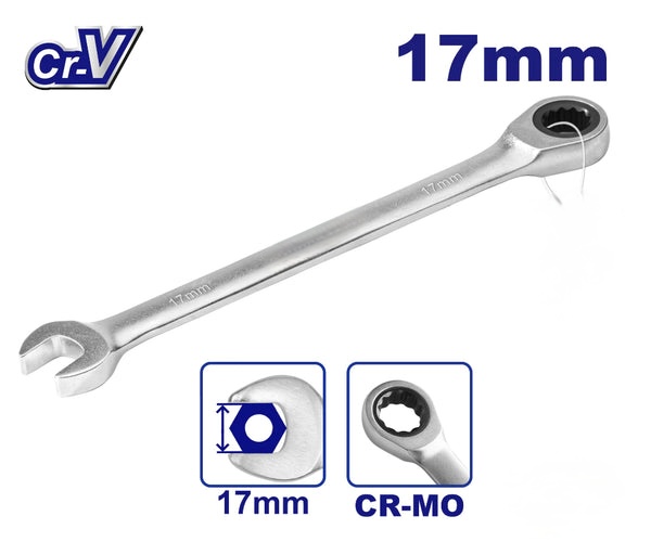 YDS COMBINATION RATCHET WRENCH 17MM -CHINA