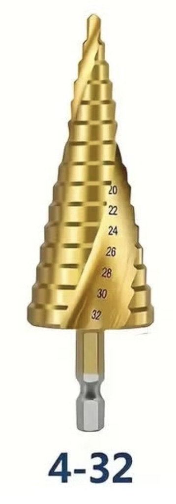 YDS STEP DRILL BIT SPRIAL GROOVE (4-32MM) CHINA