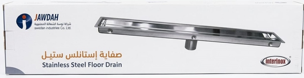 JAWDAH FLOOR DRAIN FOR TILES S.STEEL CONCEALED  10X80 - K.S.A