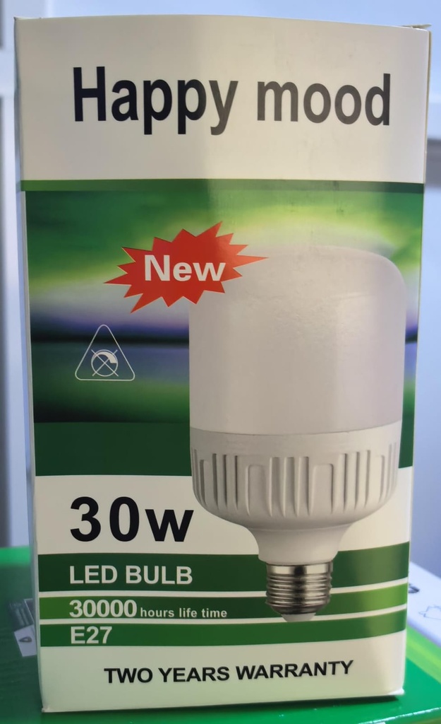 HAPPY MOOD LED BULB T SHAPE 30W 100-240V 7000K WHITE-CHINA
