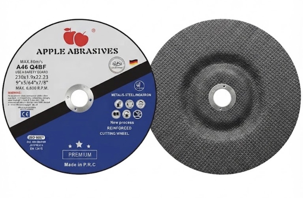 APPLE ABRASIVES CUTTING DISC STEEL 9" 230X1.9X22.23 - CHINA/A46Q4BF