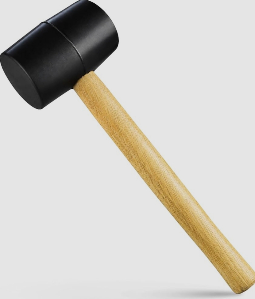 FORCE RUBBER HAMMER BLACK 240Z WOOD HANDLE - LMGH021-24