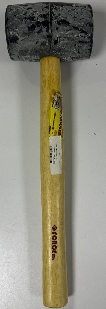FORCE RUBBER HAMMER BLACK 20Z WOOD HANDLE - LMGH021-20