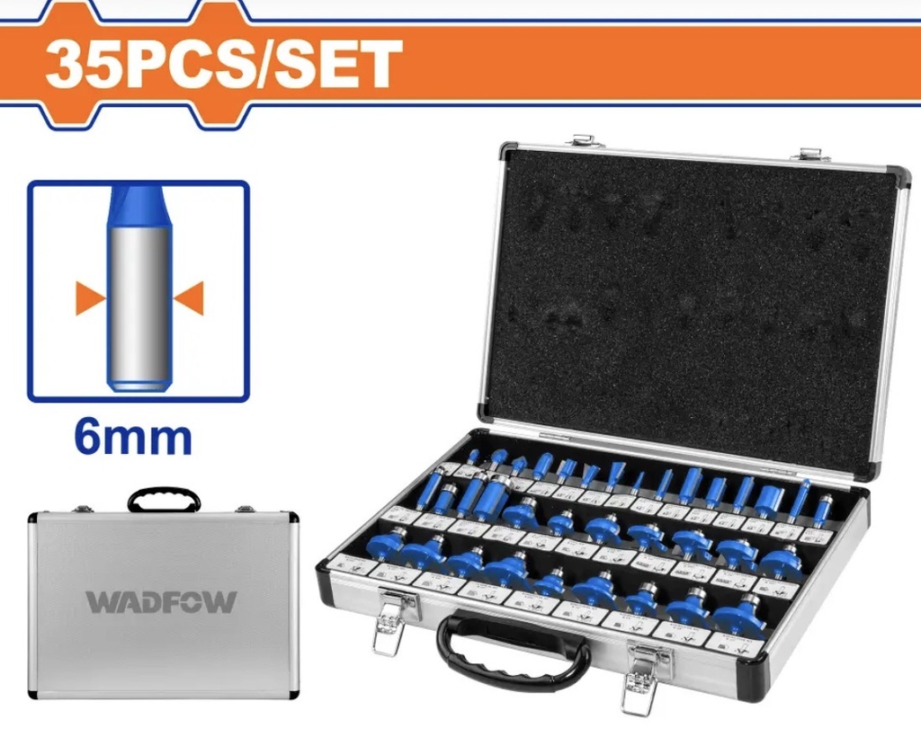 WADFOW ROUTER BIT 35PCS SET -CHINA/WRG2P06