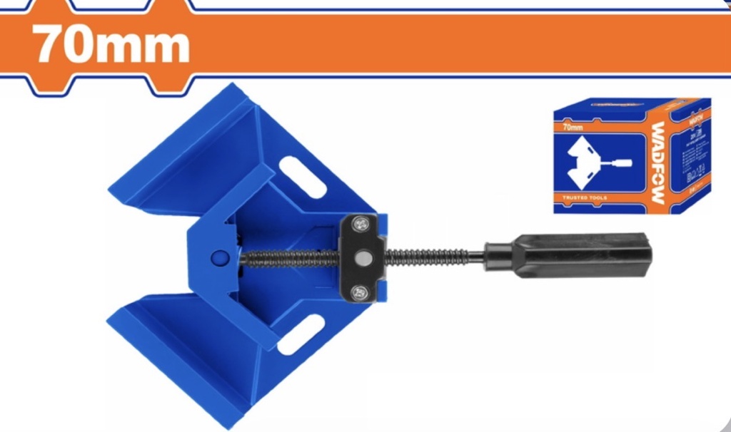 WADFOW CORNER CLAMP 70MM ORANGE/BLUE HANDLE