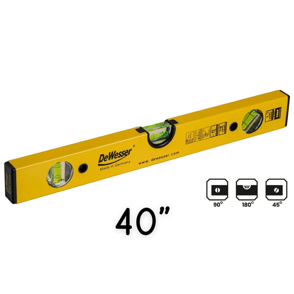 DEWESSER ALUMINIUM LEVEL 100CM 40" - GERMANY/31-036