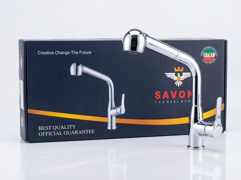SAVONA PULL OUT KITCHEN MIXER CHROME- CHINA/8902