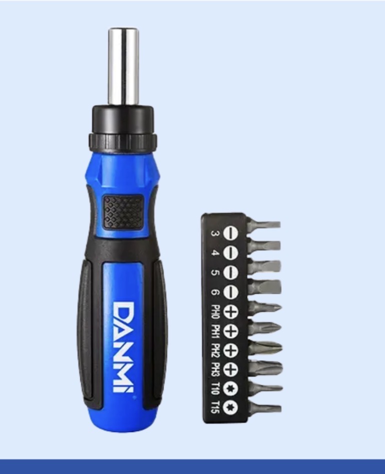 DANMI RATCHET SCREW DRIVER SET 10PCS BIT  -3MM TO T25 -CHIHNA/160111