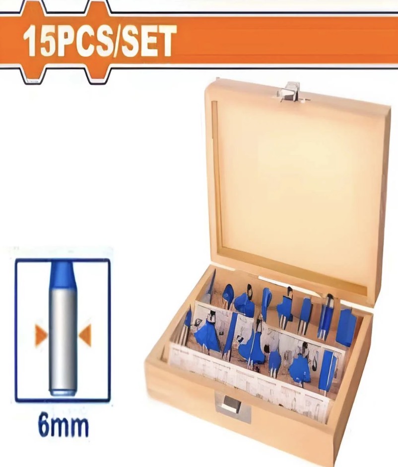 WADFOW ROUTER BIT 15PCS SET -CHINA/WRG5P06