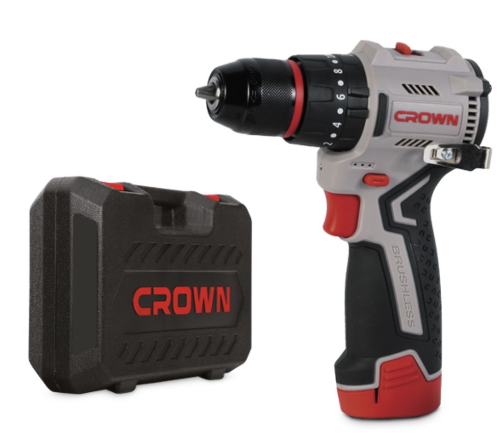 CROWN BRUSHLESS CORDLESS DRILL 12V 2AH 220V-CHINA/CT21151HMX-2C1