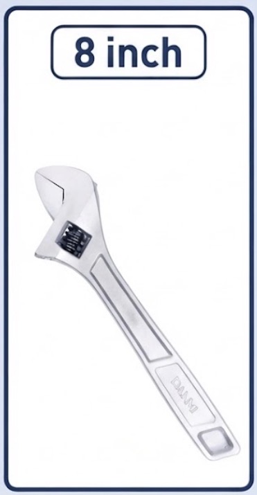 DANMI ADJUSTABLE WRENCH 8"/200MM-CHINA/121258