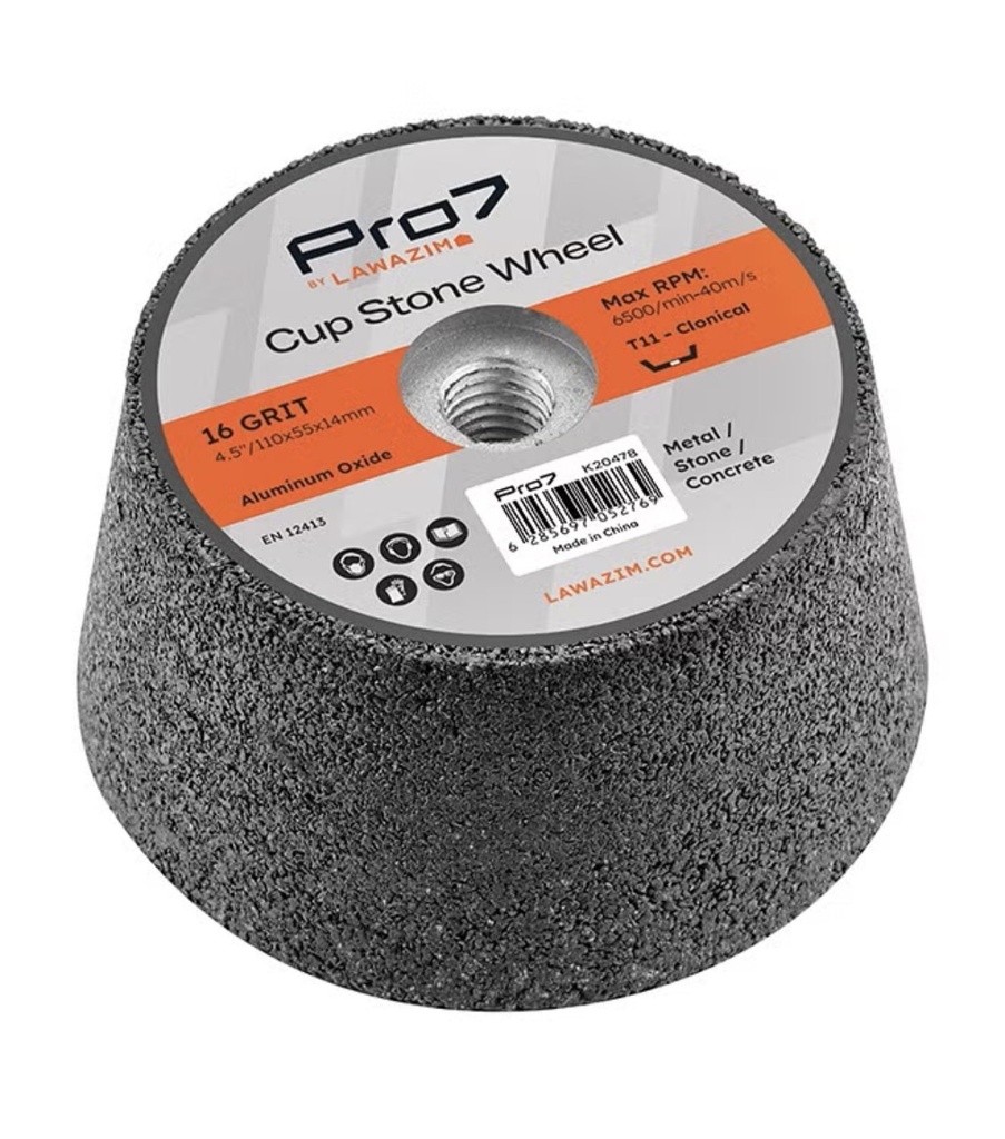 LAWAZIM CUP STONE WHEEL  4.5"/110X55X14MM-CHINA/K20382