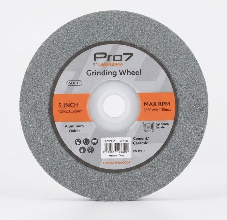 LAWAZIM GRINDING WHEEL SOFT 5"125X20X32MM-CHINA/K20101