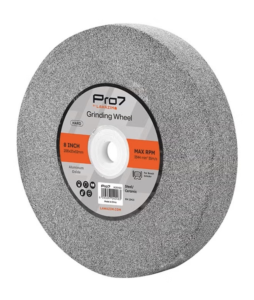 LAWAZIM GRINDING WHEEL HARD "8" 200X25X32MM-CHINA/K20100