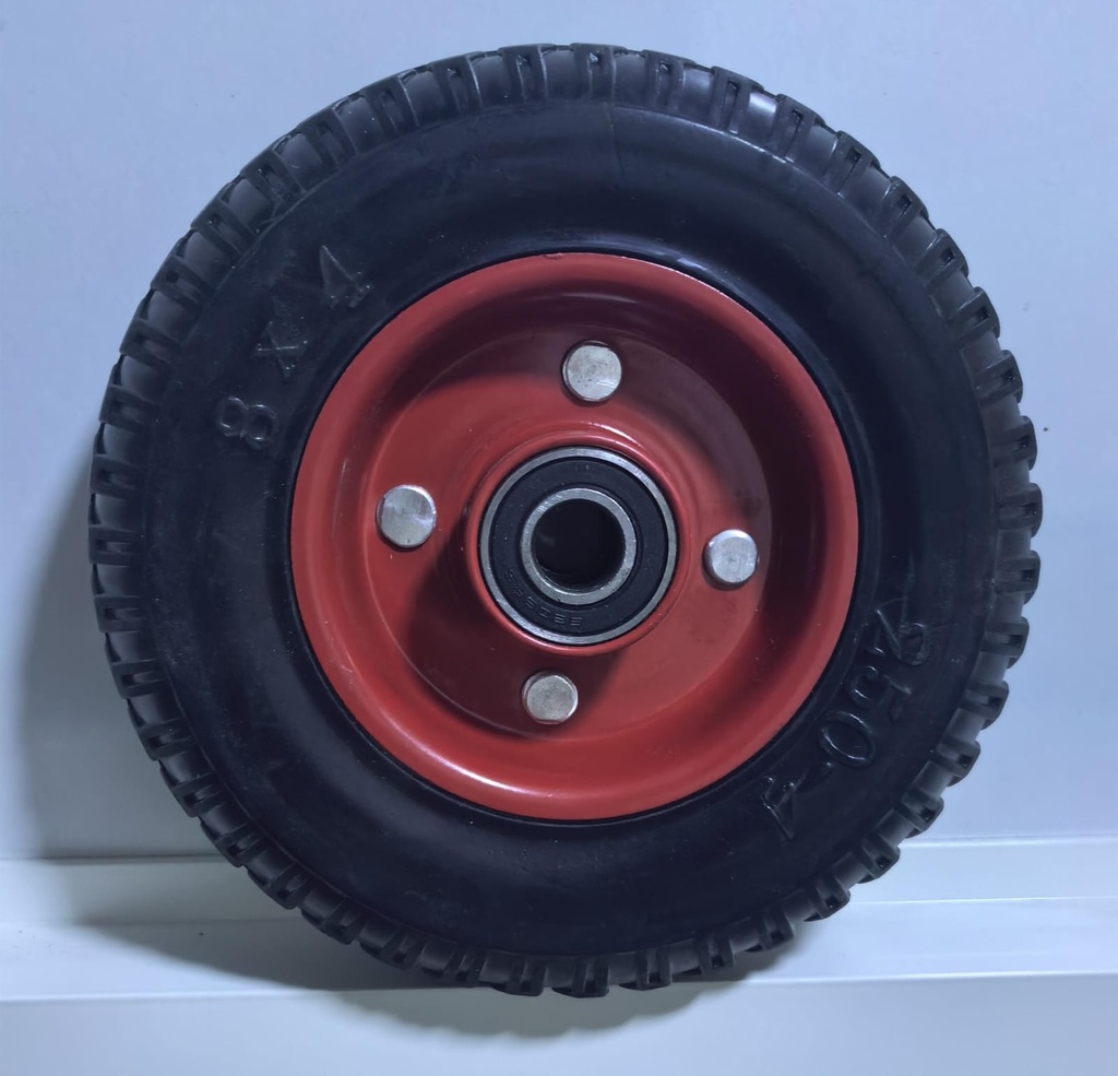 BMB WHEEL BALADIYAH 8" 250-4 8X4 W-OUT BASE RED/BLACK -CHINA/1043-002