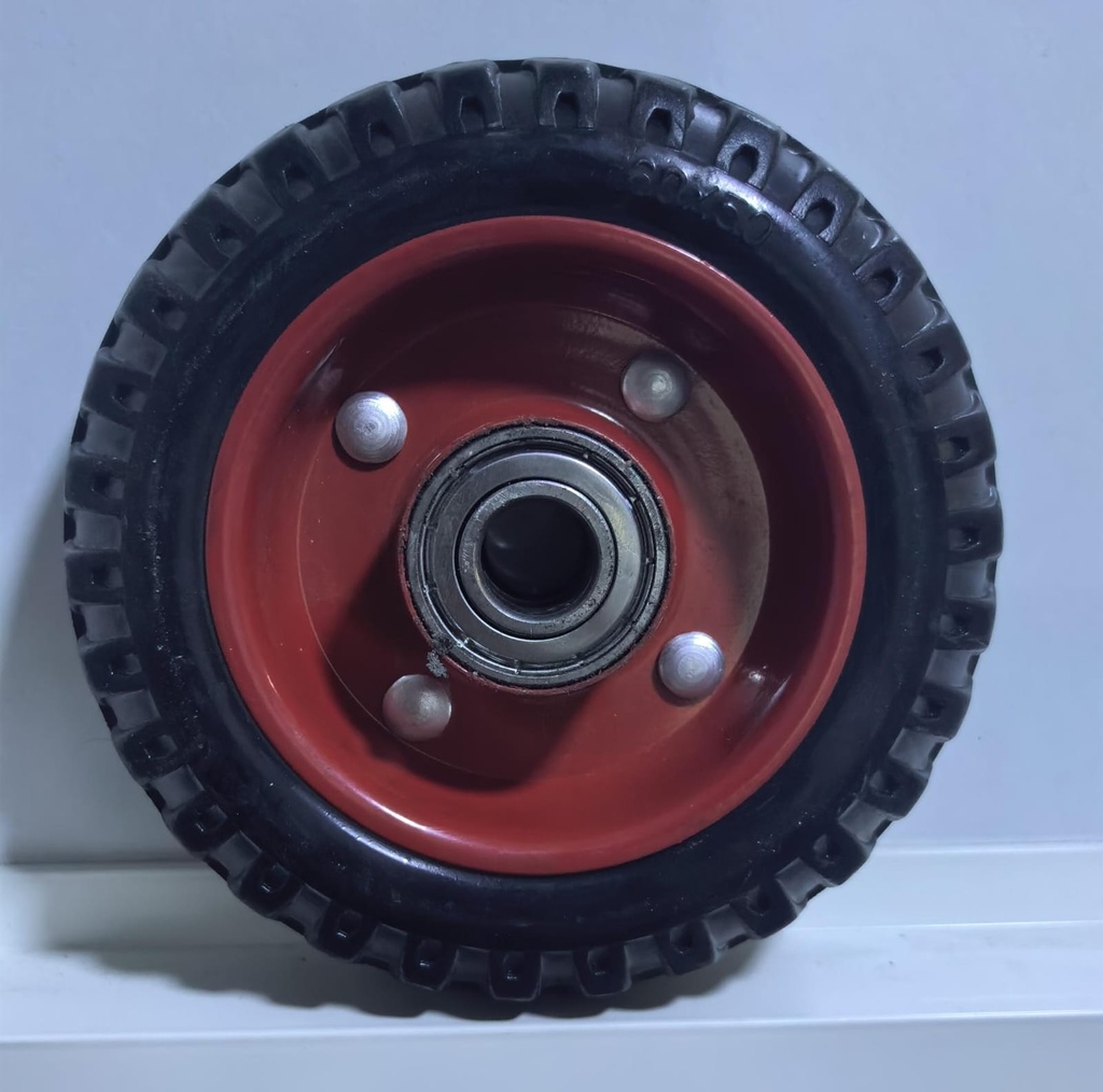 BMB WHEEL BALADIYAH 6" 160X50 W-OUT BASE RED/BLACK -CHINA/1043-001