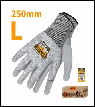 DINGQI CUT-RESISTANCE GLOVES GRAY (L) -CHINA/IA1506