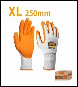 DINGQI LATTEX SAFETY GLOVES WHITE XL-CHINA/IA01503