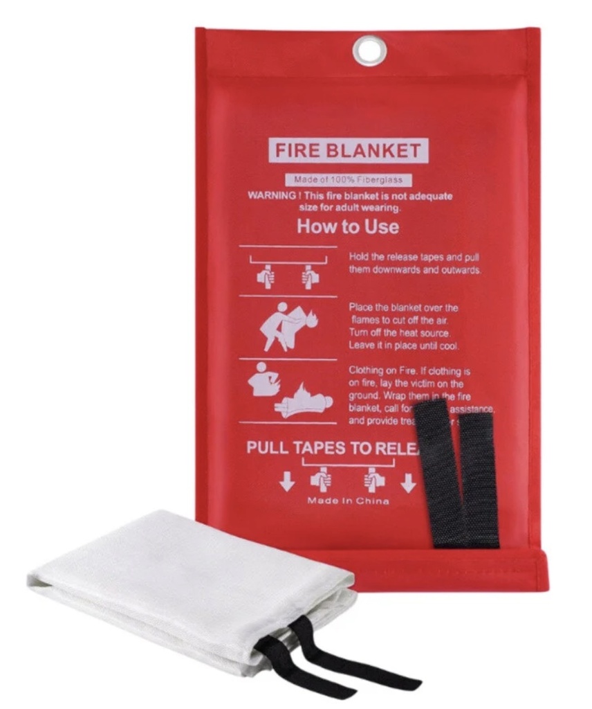 FIRE BLANKET FOR SAFETY PVC 75CM 1.2MX1.2M-CHINA/