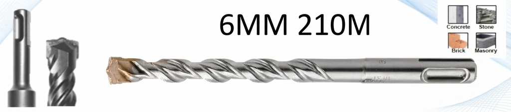 TOXMAN HILTI DRILL BIT 6MM 210MM -CHINA/T1-1526