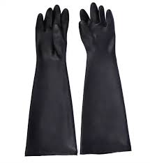 FORCE MAX  RUBBER GLOVES BLACK BIG-THAILAND