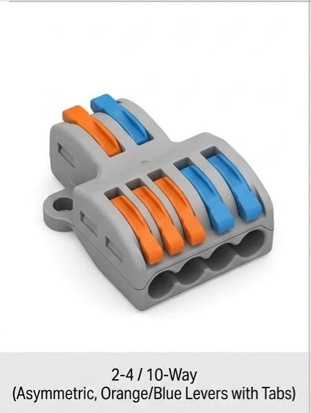 QUICK WIRE CONNECTOR TERMINAL GRAY 32A 220V AWG12-24  PCT-2-4 -CHINA