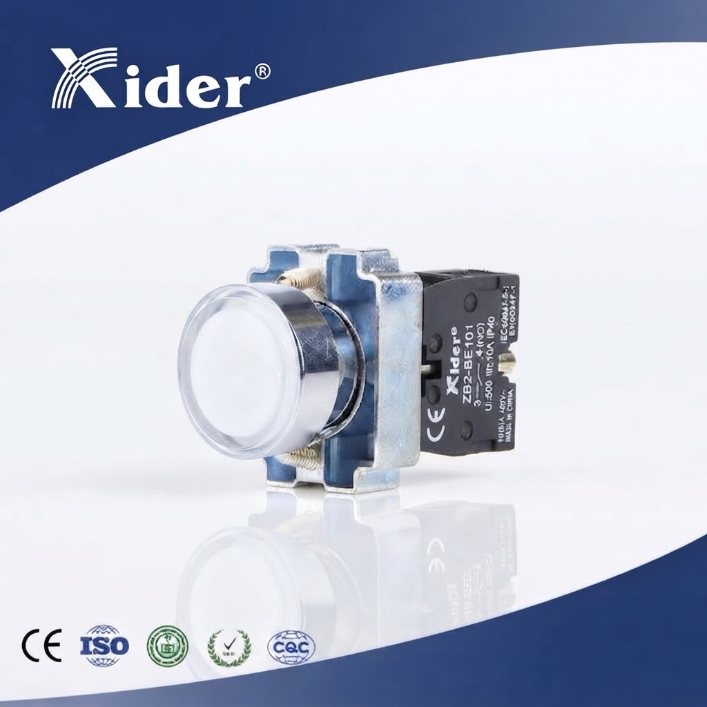 XIDER PUSH BUTTON WHITE 2.6W+10(6A) 400V - BIG