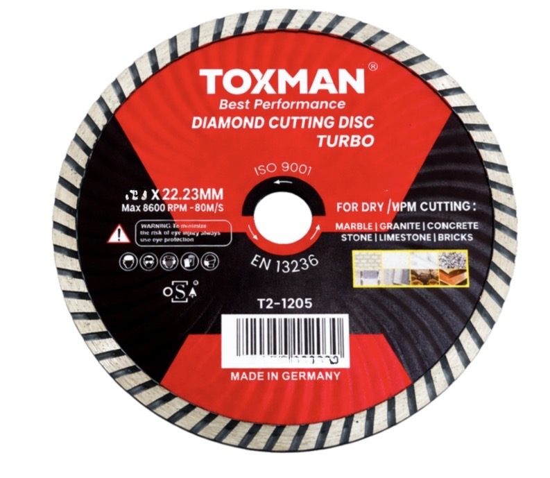 TOXMAN DIAMOND CUTTING DISC TURBO 4.5" 115X10X22.23MM