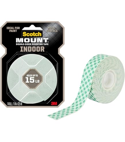 [ تيب لزق ]  3M SCOTCH DOUBLE-SIDED MOUNTING TAPE CLEAR 15LB 6.8KG - USA 