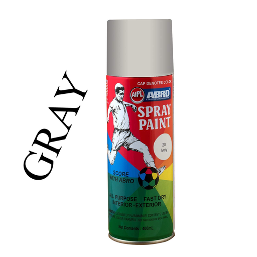 [امبروSPRAY   طلاء رمادي -  امريكي]  ABRO SPRAY GRAY PAINT - USA 