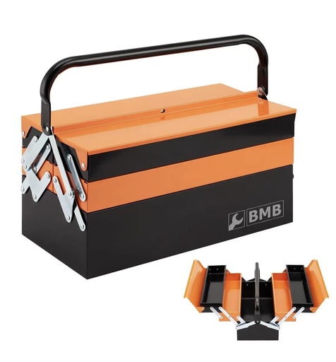 [ BMB ]  BMB TOOL BOX BLACK & ORANGE 5 TRAY 21" BIG-CHINA 