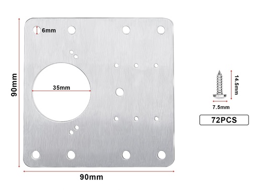 [ HINGES PLATE SS ]  CABINET HINGES PLATE STAINLESS STEEL -CHINA 