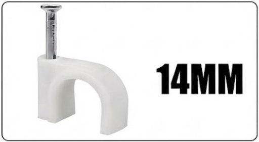 [ KSS CABLE CLIPS PLASTIC 14MM (NC-6N) - كلبس بلاستيك 14 ملم ]  CABLE CLIPS PLASTIC 14MM (NC-6N) - TAIWAN 