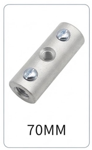 [  سلك موصل حديد برغي نوع70-95 -  هندي ]  CABLE CONNECTOR ALUMINIUM 70MM SCREW TYPE - INDIA 