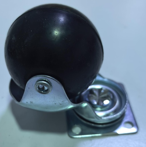  CASTERS RUBBER WHEEL BLACK 2" 50MM BASE TYPE - KIT 