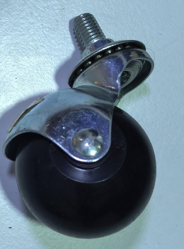 [ CASTERS  مطاطي عجلة اسود 2انش50MM - KIT ]  CASTERS RUBBER WHEEL BLACK 2" 50MM BOLT TYPE - KIT 