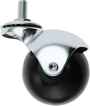  CASTERS RUBBER WHEEL BLACK 2" 50MM BOLT TYPE - KIT 