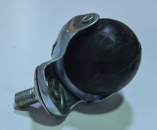  CASTERS RUBBER WHEEL BLACK 2" 50MM BOLT TYPE - KIT 