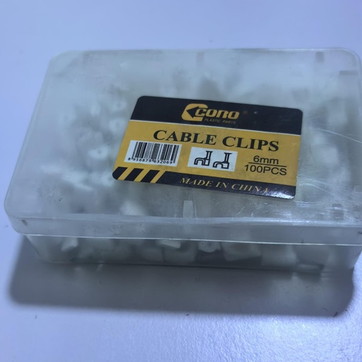 [  سلكCLIPS  بلاستيك10MM ]  CORO CABLE CLIPS PLASTIC 6MM 