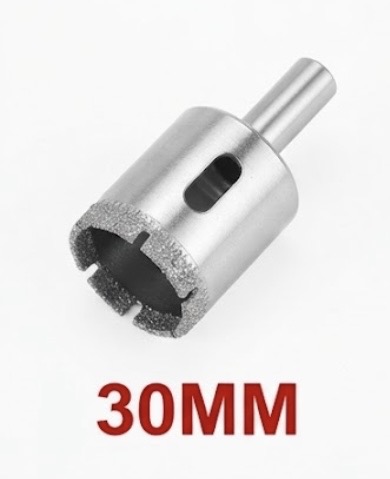 [ B.S  الماس زجاج مثقاب8MM ]  DANNIO DIAMOND GLASS HOLE SAW 30MM -CHINA 