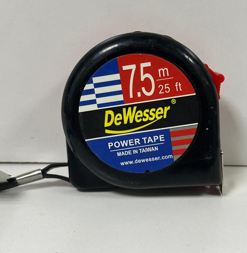  DEWESSER MEASURING TAPE 7.5MTR 25FT - TAIWAN 