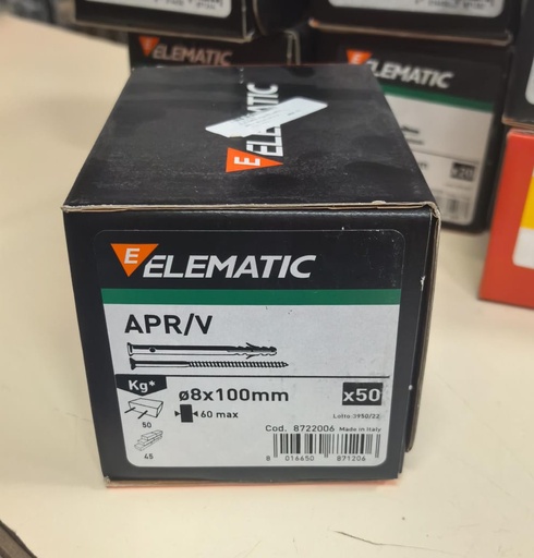  ELEMATIC FISHER WITH BOLT  8X100 - ITALY 