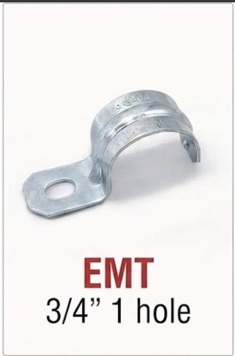 [ كلبس 3/4 حديد ]  EMT CLIP 1 HOLE 3/4" 