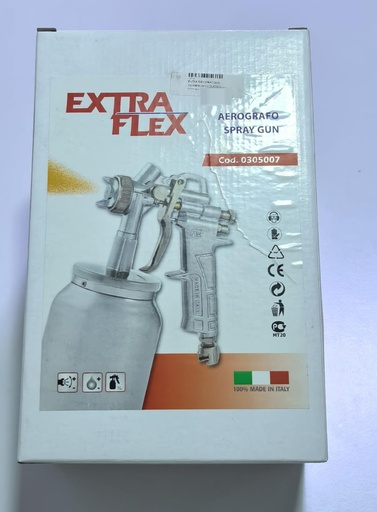 [ 0305007 مسدس بوية ]  EXTRA FLEX SPRAY GUN ALUMINIUM 1 LTR -ITALY 