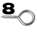 EYE HOOK SCREW NO-8